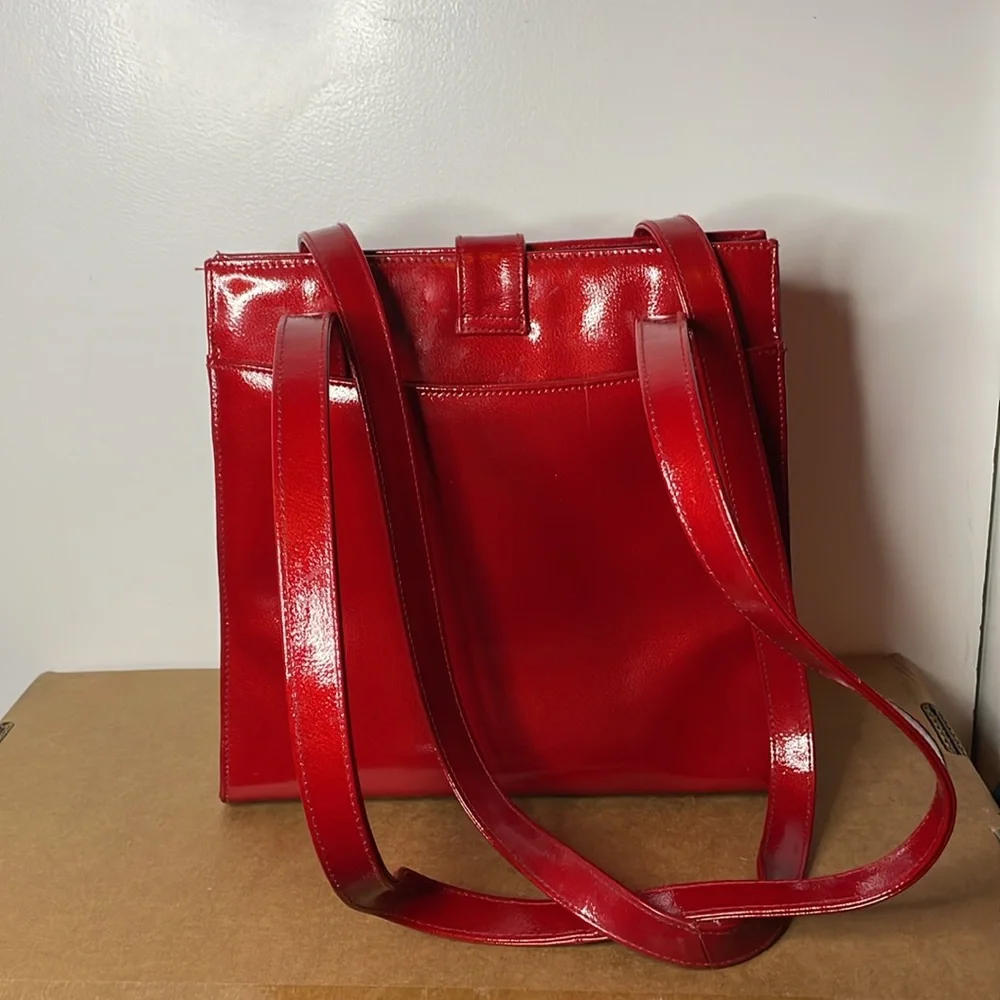 Vintage Fred Hayman Red Leather Shoulder Bag - Picture 3 of 6